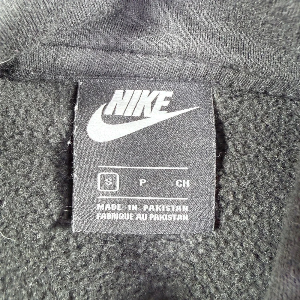 Nike Mens Sportswear Club Fleece Hoodie Black White Futura Logo Pullover Small